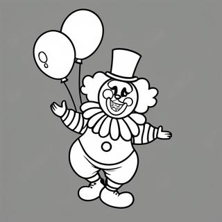 Speelse Clown Met Ballonnen Kleurplaat 33537-7317