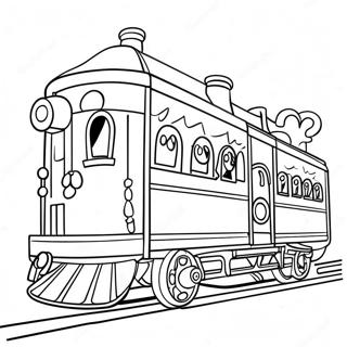 Spannende Kleurplaat Van De Circus Trein 33539 7327