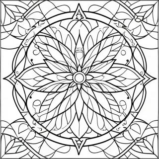 Geometrische Glas In Lood Patronen Kleurplaat 33716-7363