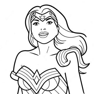 Wonder Woman In Haar Klassieke Kostuum Kleurplaat 33797-7377