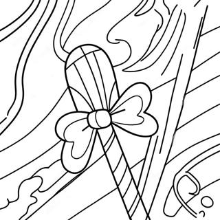 Gestreepte Suikerstok Kleurplaat 33982 7419