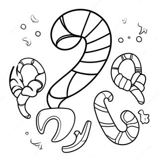 Gestreepte Suikerstok Kleurplaat 33982 7420