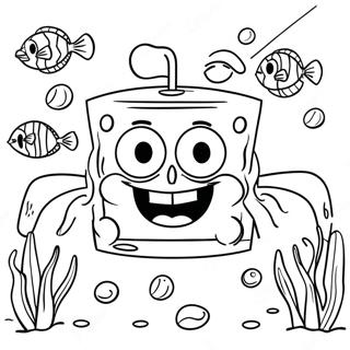 Spongebob Squarepants Onderwater Avontuur Kleurplaat 34085-7434