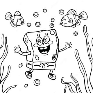 Spongebob Squarepants Onderwater Avontuur Kleurplaat 34085-7436