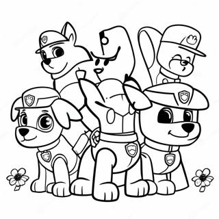 Paw Patrol Team Redden Kleurplaat 34086-7437