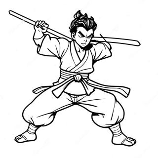 Tanjiro In Strijdhouding Kleurplaat 35593-7778