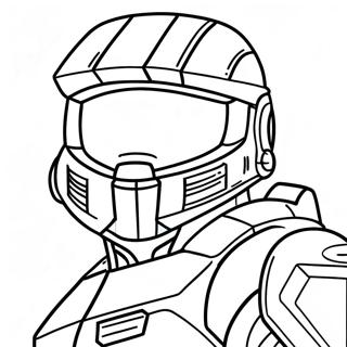 Master Chief Halo Personage Kleurplaat 35683-7796