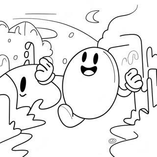 Pac Man Jaagt Op Geesten Kleurplaat 35871-7839