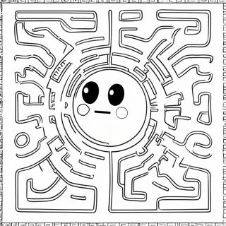 Kleurrijke Pac Man Doolhof Kleurplaat 35872-7841