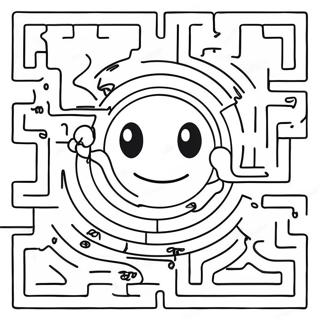 Kleurrijke Pac Man Doolhof Kleurplaat 35872-7844