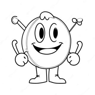 Pac Man Met Vlinderdas Kleurplaat 35873-7845