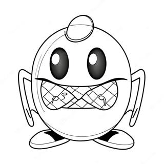 Pac Man Met Vlinderdas Kleurplaat 35873-7847