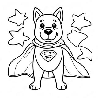 Dog Man Met Superhelden Cape Kleurplaat 37076-8101