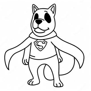 Dog Man Met Superhelden Cape Kleurplaat 37076-8102