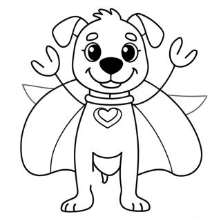 Dog Man Met Superhelden Cape Kleurplaat 37076-8103