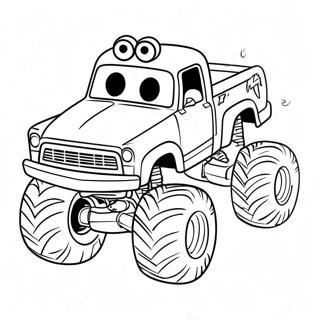 Blaze De Monstertruck Racen Kleurplaat 37554-8194