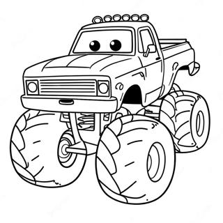 Blaze De Monstertruck Racen Kleurplaat 37554-8195