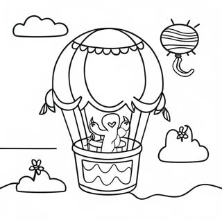 Vliegende Ballon Avontuur Kleurplaat Kleurplaten