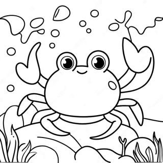 Blije Krab Onderwater Kleurplaat 39192-8558