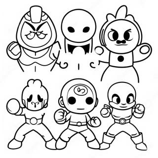 Super Smash Bros Kleurrijke Personages Kleurplaat 39823-8694