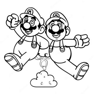 Mario En Luigi Samenwerken Kleurplaat 39824 8699