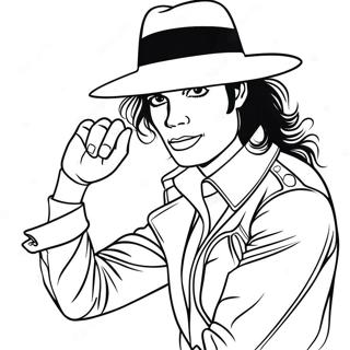 Michael Jackson In Fedora Hoed Kleurplaat 40545 8861