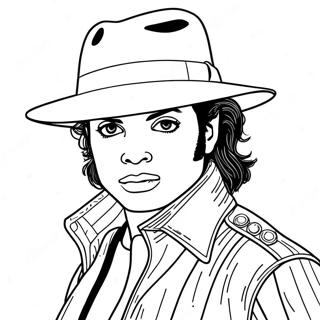 Michael Jackson In Fedora Hoed Kleurplaat 40545 8862
