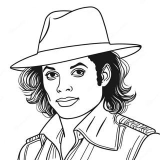 Michael Jackson In Fedora Hoed Kleurplaat 40545 8863