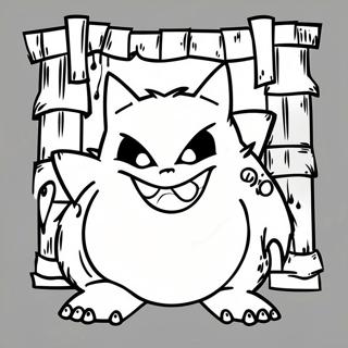 Gengar In Een Spookhuis Kleurplaat 40738-8907