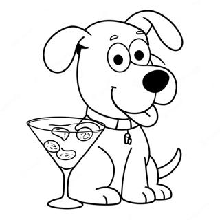 Family Guy Brian De Hond Met Een Martini Kleurplaat 40920-8942