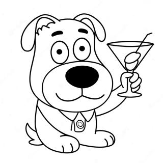 Family Guy Brian De Hond Met Een Martini Kleurplaat 40920-8943