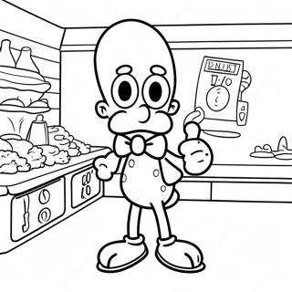 Squidward Bij De Krusty Krab Kleurplaat 41449 9061