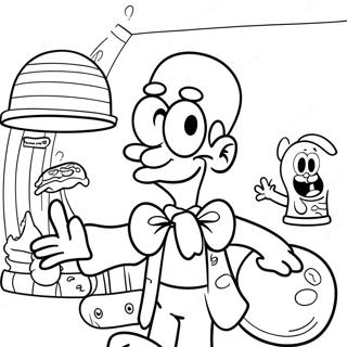 Squidward Bij De Krusty Krab Kleurplaat 41449 9062