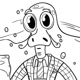 Kleurplaat Van Squidward Met Spongebob 41450 9067