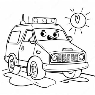 Ambulance Die Een Patient Redt Kleurplaat 41729-9132