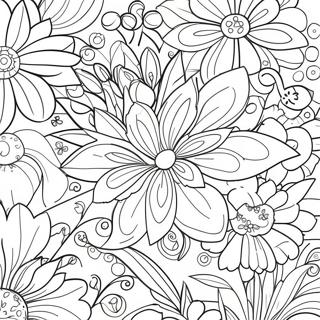 Charmante Bloemen Esthetiek Kleurplaat 4196 1397