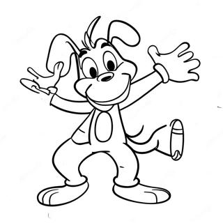 Gek Cartoon Personage Dat Danst Kleurplaat 42269-9236