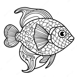 Levendige Mozaiek Vis Kleurplaat 42366-9267