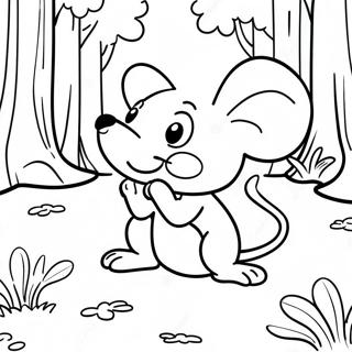 Avontuurlijke Muis In Een Bos Kleurplaat 43374-9483