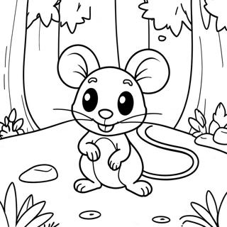Avontuurlijke Muis In Een Bos Kleurplaat 43374-9484
