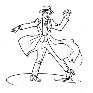 Tapdanser Met Glanzende Schoenen Kleurplaat 43650-9550