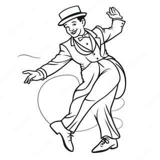 Tapdanser Met Glanzende Schoenen Kleurplaat 43650-9551