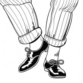 Tapdanser Met Glanzende Schoenen Kleurplaat 43650-9552