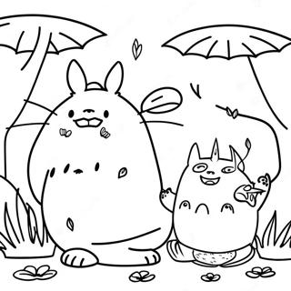 Totoro Met Vrienden Kleurplaat 43813 9581