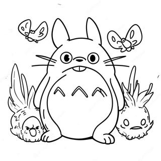 Totoro Met Vrienden Kleurplaat 43813 9582