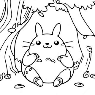 Slaperige Totoro Onder De Boom Kleurplaat 43814 9585