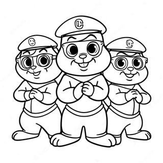 Alvin En De Chipmunks In Kostuums Kleurplaat 44535-9752