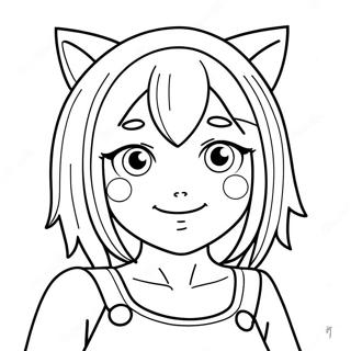 Manga Katmeisje Personage Kleurplaat 44616-9765