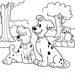 101 Dalmatiers Die Spelen In Het Park Kleurplaat 45059-9856