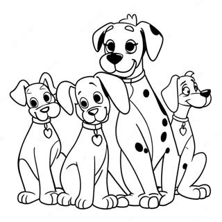 101 Dalmatiers Puppy Vrienden Kleurplaat 45060-9858